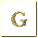 Wachsbuchstabe - G - Gold 8 mm 1 Stck