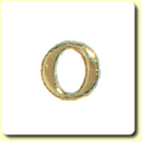 Wachsbuchstabe - O - Gold 8 mm 1 Stck
