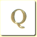 Wachsbuchstabe - Q - Gold 8 mm 1 Stck