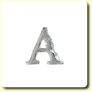 Wachsbuchstabe - A - Silber 8 mm 1 Stck