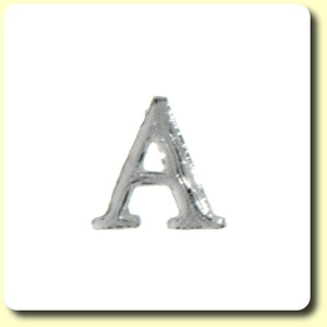 Wachsbuchstabe - A - Silber 8 mm 10 Stck