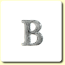 Wachsbuchstabe - B - Silber 8 mm 1 Stck