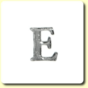 Wachsbuchstabe - E - Silber 8 mm 1 Stck