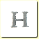Wachsbuchstabe - H - Silber 8 mm 1 Stck