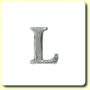 Wachsbuchstabe - L - Silber 8 mm 1 Stck