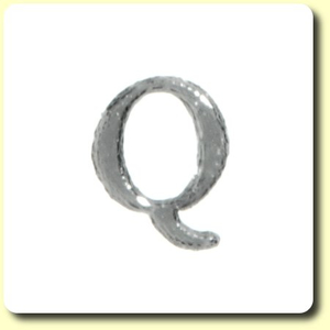 Wachsbuchstabe - Q - Silber 8 mm 1 Stck