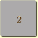 Wachszahl - 2 - Gold 8 mm 1 Stck