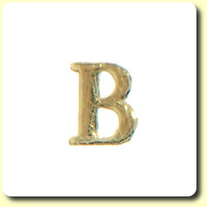 Wachsbuchstabe - B - Gold 8 mm 1 Stück