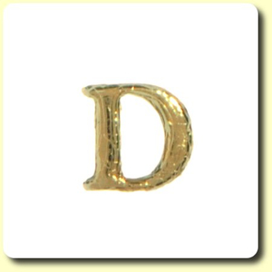 Wachsbuchstabe - D - Gold 8 mm 1 Stück