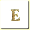 Wachsbuchstabe - E - Gold 8 mm 1 Stück