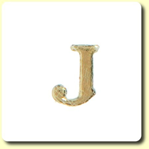 Wachsbuchstabe - J - Gold 8 mm 1 Stück