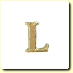 Wachsbuchstabe - L - Gold 8 mm 1 Stück