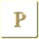 Wachsbuchstabe - P - Gold 8 mm 1 Stück