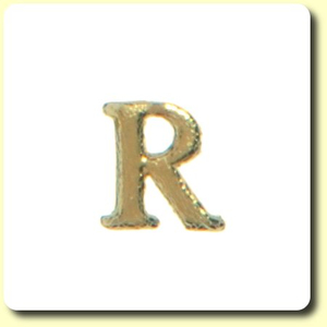 Wachsbuchstabe - R - Gold 8 mm 1 Stück