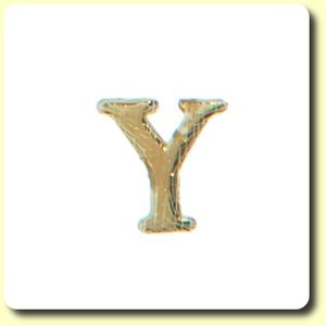 Wachsbuchstabe - Y - Gold 8 mm 1 Stück