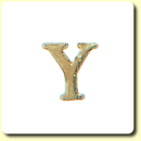Wachsbuchstabe - Y - Gold 8 mm 1 Stck