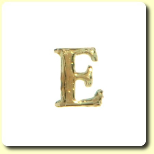 Wachsbuchstabe - E - Gold 8 mm 10 Stück
