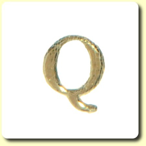 Wachsbuchstabe - Q - Gold 8 mm 10 Stück