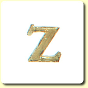 Wachsbuchstabe - Z - Gold 8 mm 10 Stück