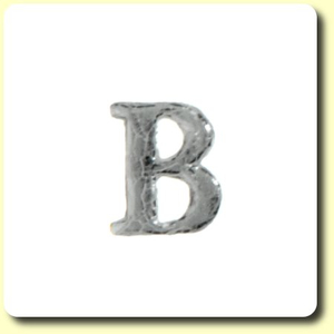 Wachsbuchstabe - B - Silber 8 mm 10 Stück