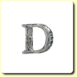 Wachsbuchstabe - D - Silber 8 mm 1 Stück