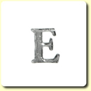 Wachsbuchstabe - E - Silber 8 mm 1 Stück
