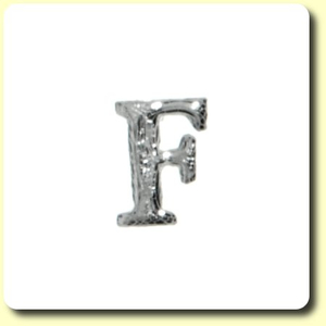 Wachsbuchstabe - F - Silber 8 mm 1 Stück