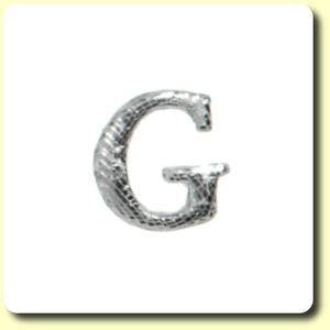 Wachsbuchstabe - G - Silber 8 mm 1 Stück