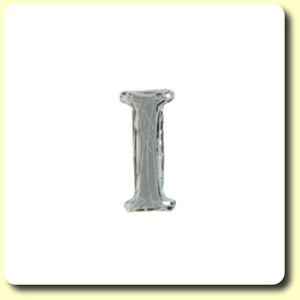 Wachsbuchstabe - I - Silber 8 mm 1 Stück