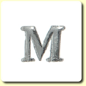 Wachsbuchstabe - M - Silber 8 mm 1 Stück