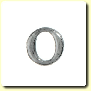 Wachsbuchstabe - O - Silber 8 mm 1 Stück