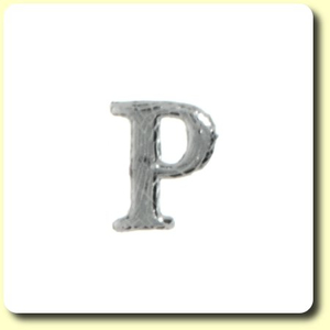 Wachsbuchstabe - P - Silber 8 mm 1 Stück
