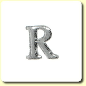 Wachsbuchstabe - R - Silber 8 mm 1 Stück