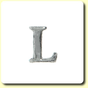 Wachsbuchstabe - L - Silber 8 mm 10 Stück