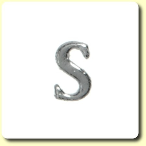 Wachsbuchstabe - S - Silber 8 mm 10 Stück