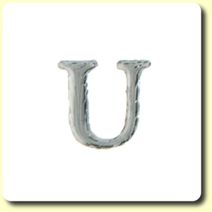 Wachsbuchstabe - U - Silber 8 mm 10 Stück