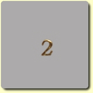 Wachszahl - 2 - Gold 8 mm 1 Stück