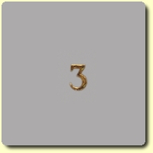 Wachszahl - 3 - Gold 8 mm 1 Stück