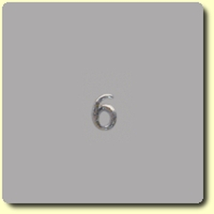 Wachszahl - 6 - Silber 8 mm 1 Stück