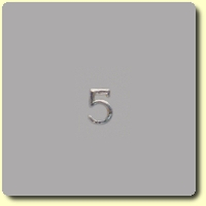 Wachszahl - 5 - Silber 8 mm 1 Stück
