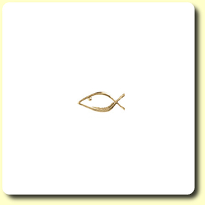 Wachsmotiv Fisch gold 15 x 38 mm