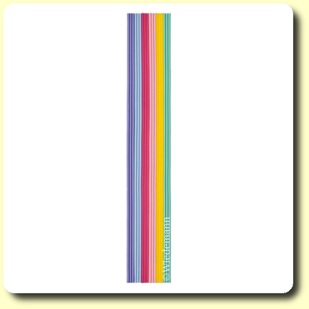 Wachs-Zierstreifen Regenbogen, 2 mm x 23 cm, 14 Stück