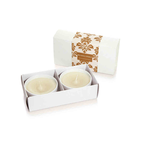Duftkerzen Vanilleduft in Keramikschale 2er Set 50 x 80 mm - Geschenkset