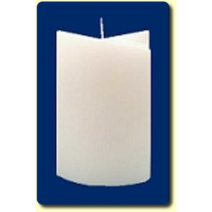 Kerzenrohling Ellipse 2-flüglig weiß 190 x 120 x 70 mm