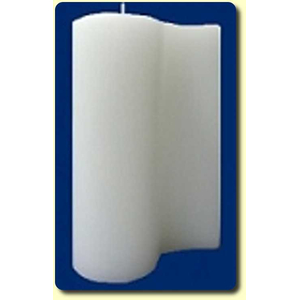 Kerzenrohling Yin oder Yang weiß 150 x 110 x 65 mm
