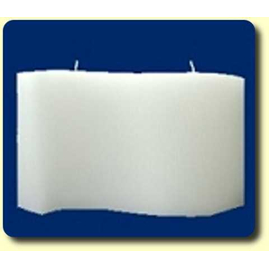 Kerzenrohling Welle 2-D weiß 150 x 260 x 50 mm