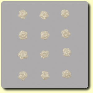 Wachsmotiv Blüten klein weiß 8 mm 12er Set