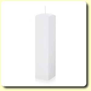 Kerzenrohling Vierkant weiß 250 x 60 mm
