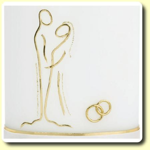 Hochzeitskerze Oval gold 200 x 135 mm