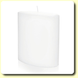 Kerzenrohling Oval klein weiß 150 x 135 mm 2er Set